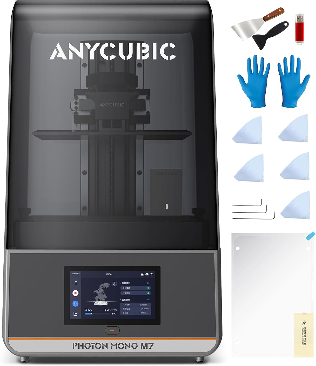 ANYCUBIC 14k Resin 3D Printer Photon Mono M7, 150mm/h Excessive Pace Printing, Upgraded COB Supply System and Clever Detection, 8.78×4.96×9.06 inches Printing Measurement