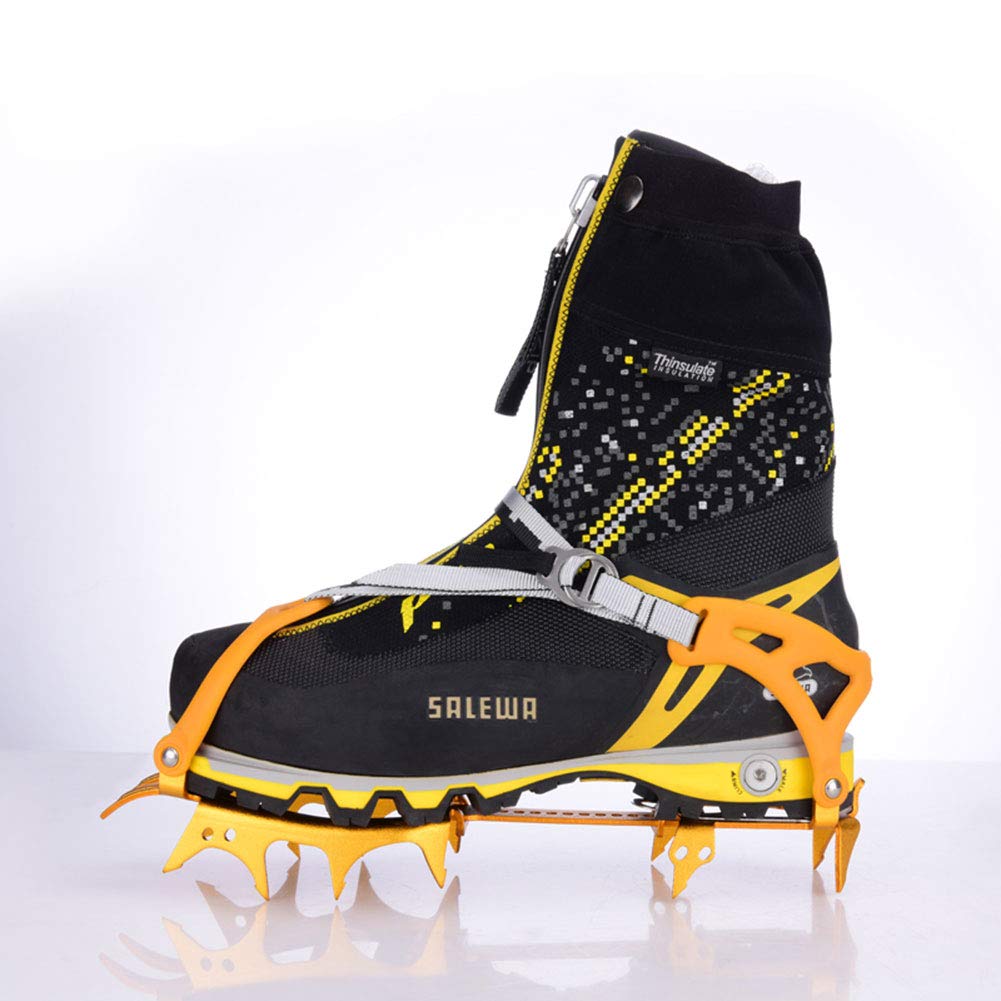 Tentock Outdoor Crampons à Griffes à 14 Dents pour Bottes de Marche - Crampons en Alliage D'aluminium pour Escalade en Montagne