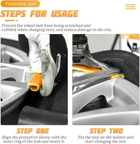 Miniatura 5 de AICEL Protector de llanta para cambio de neumáticos de automóvil, 5 protectores de llanta para cambiador de ruedas, herramienta de ahorro de bordes