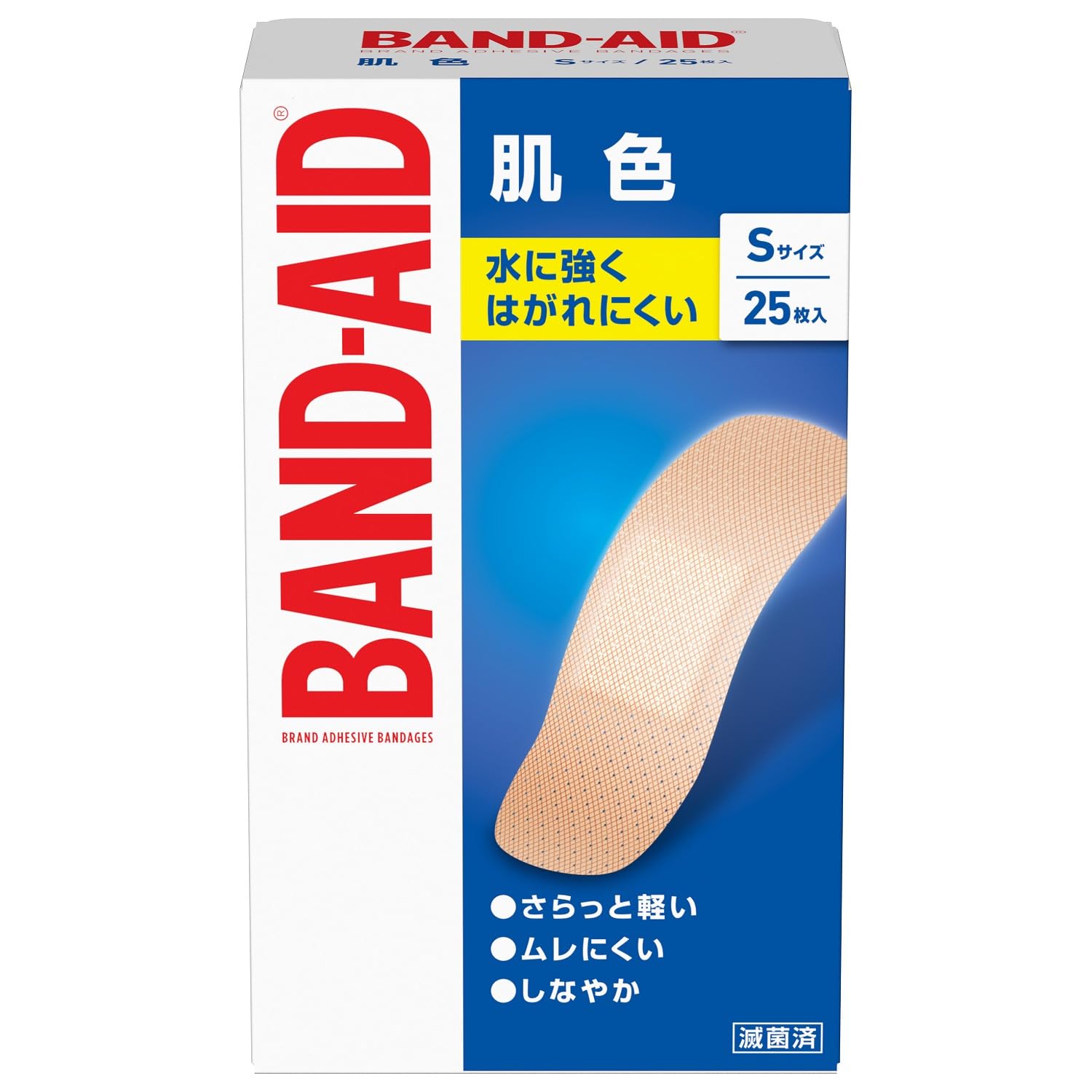 Amazon | BAND-AID(バンドエイド) 救急絆創膏 肌色タイプ Sサイズ 25枚 
