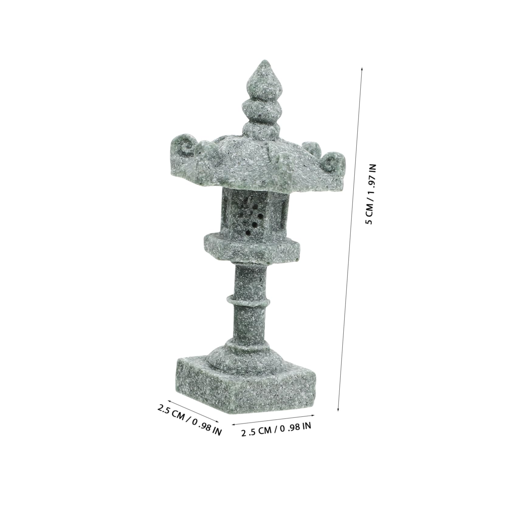 BESPORTBLE 4 Stück Japanische Turmbeleuchtung Laterne Miniatur-pagodenmodell Simulationspavillonmodell Pagode-Modell Mini-pagoden-modelldekoration Pagode-Statue Gartendekoration Stein