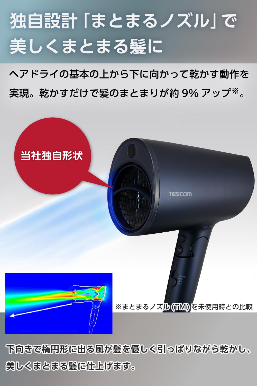 Amazon | テスコム ドライヤー マイナスイオン 速乾 大風量 [風量3段階