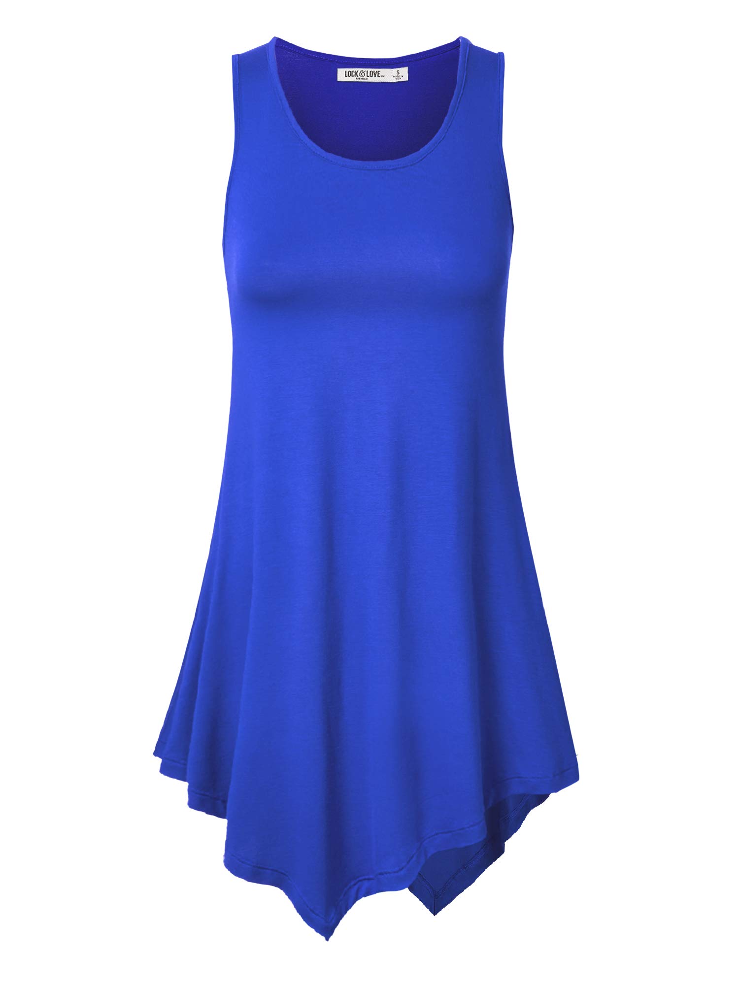 Lock and LoveWomen's Sleeveless Boho Tie-Dye Ombre Tunic Tank Top