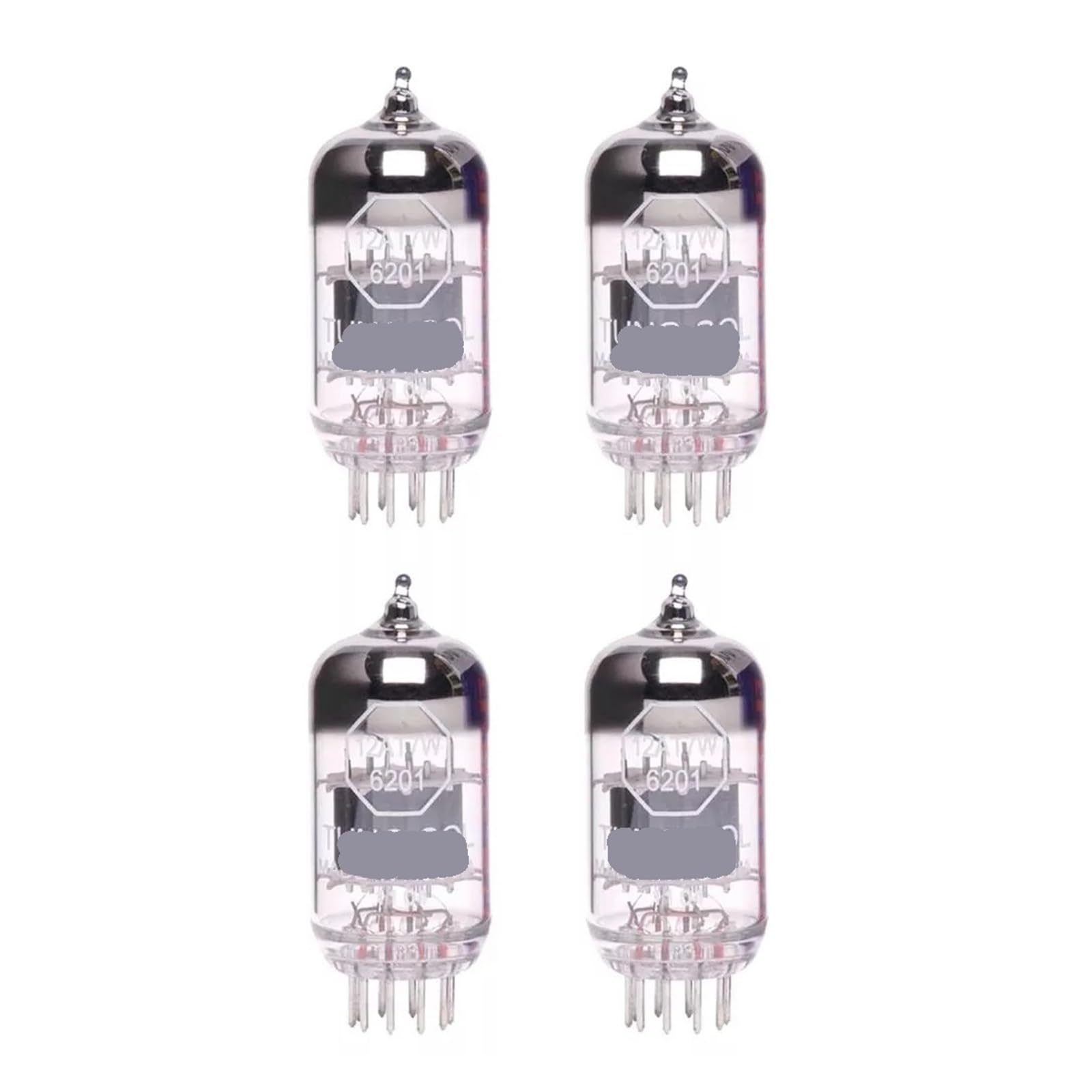 4 Pcs 12AT7 6201 ECC81 Matched Four (4) Vacuum Tubes -