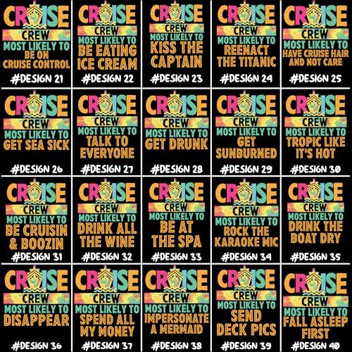 Custom and 40 Quotes Most Likely to Cruise Crew Shirt, Custom Family Matching Cruise Vacation T-Shirt, Funny Group Tee4