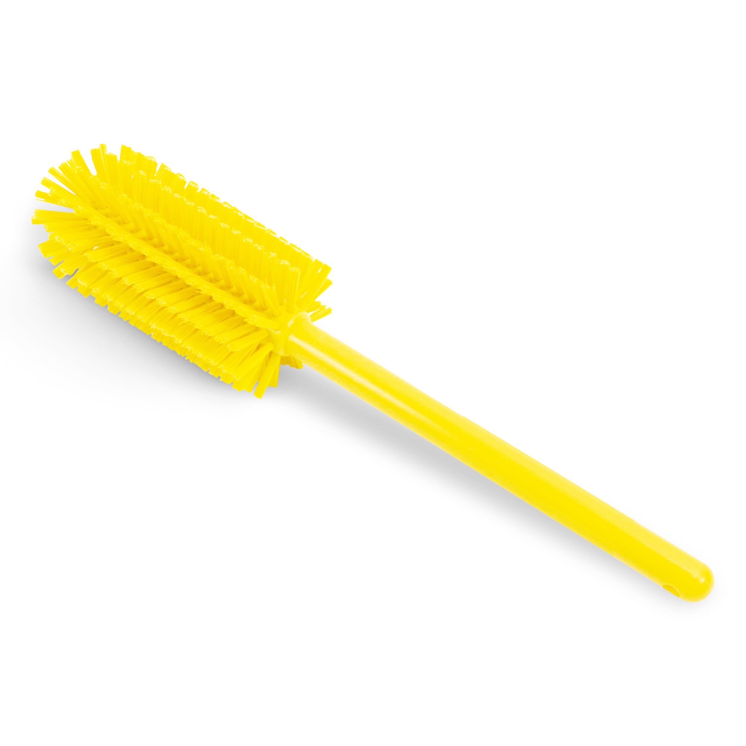 SPARTA 40,64 cm cepillo de plástico para botellas de agua con mango para vasos de cuello ancho, botellas y vasos, para cocina doméstica y comercial, 40,6 cm, color amarillo, paquete de 4