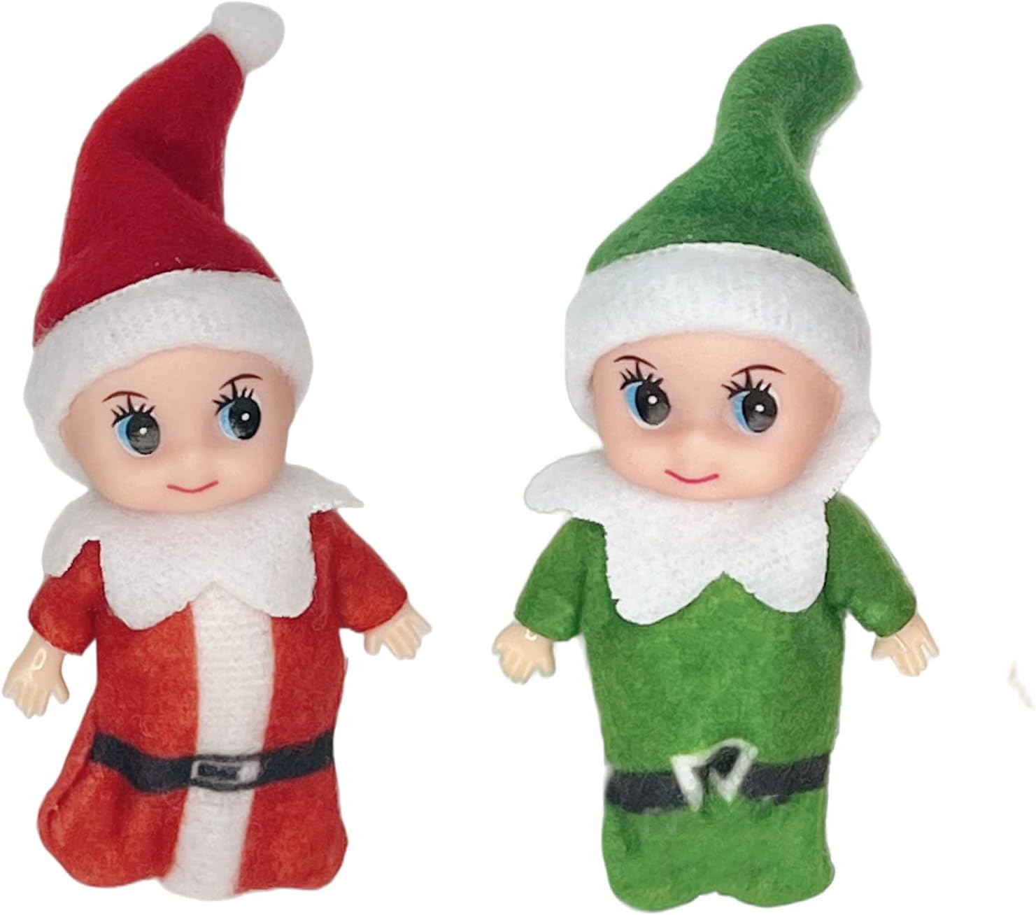 2PCS Christmas Mini Baby Elves,Tiny Baby Elf Doll Cheeky Elf