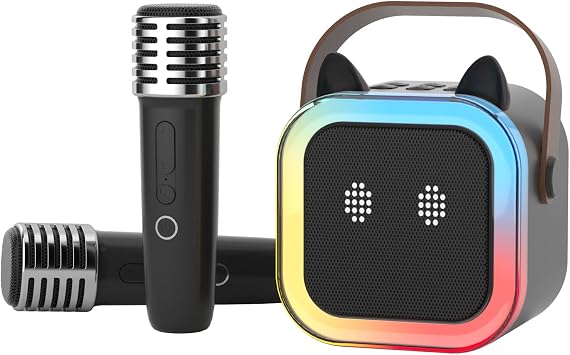 K95Pro Cute Cat Ear Eye Karaoke-Maschine (Schwarz)
