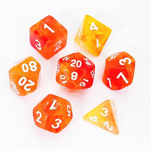 Miniatura 7 de DND - Juego de 7 dados poliédricos para D&D, TTRPG, Calabozos y Dragones, juegos de dados de mesa, accesorios DND, dados del sistema D20verde