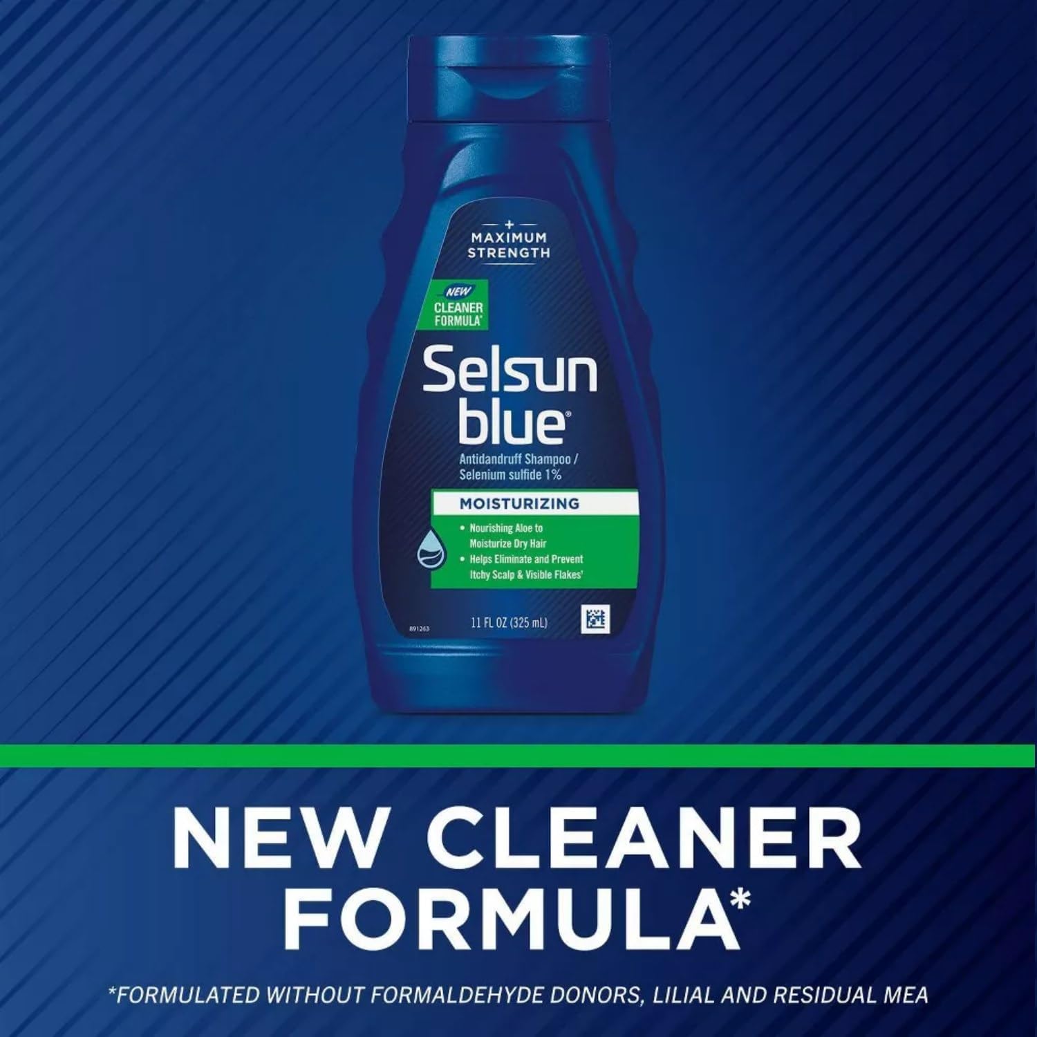 Selsun Blue Moisturizing with Aloe Dandruff Shampoo 11 oz (Pack of 3)
