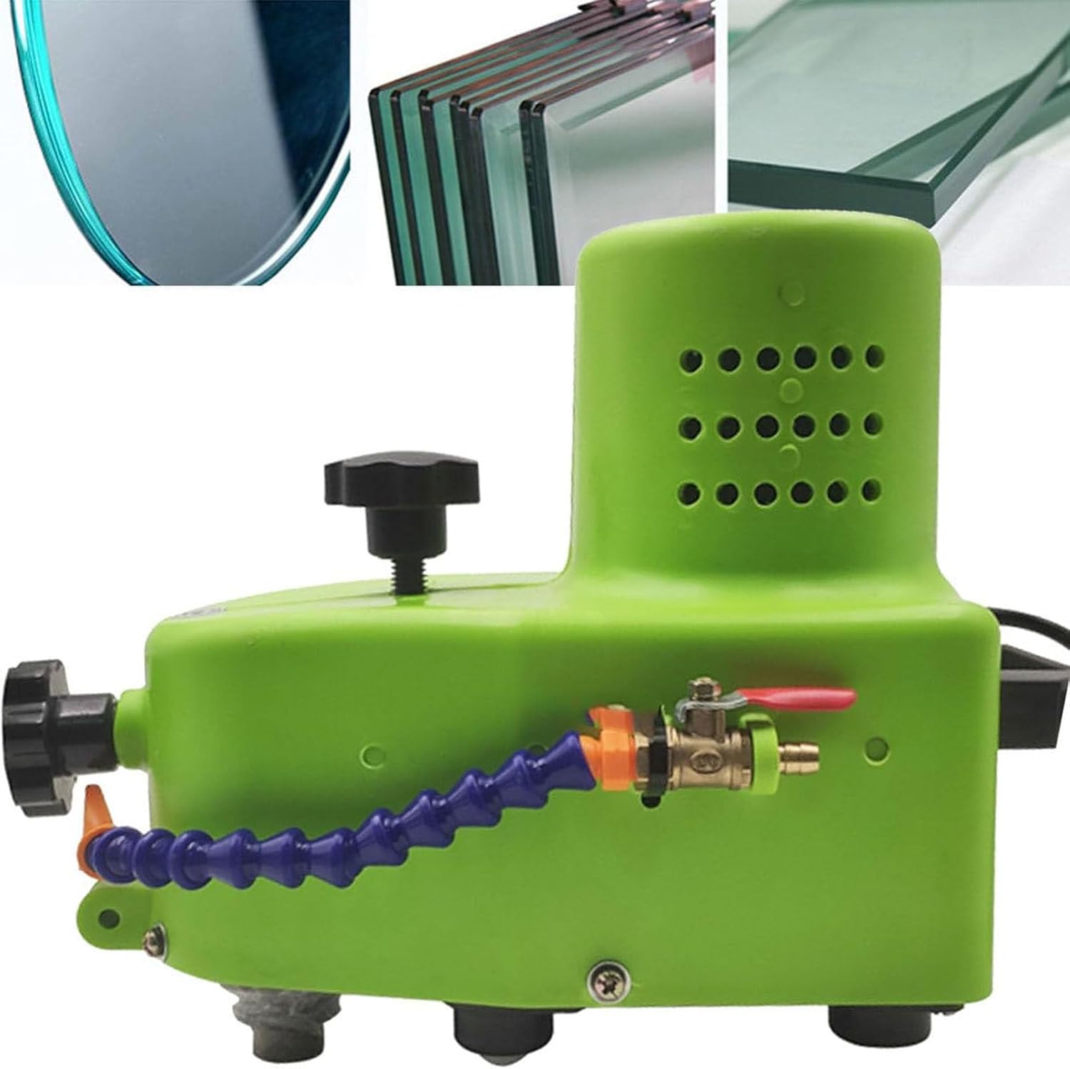 800W Portable Small Glass Edger with Polishing Wheel,8000r/min Straight Round Bevel Edge Grinder Polish Edge Machine,110V-220V