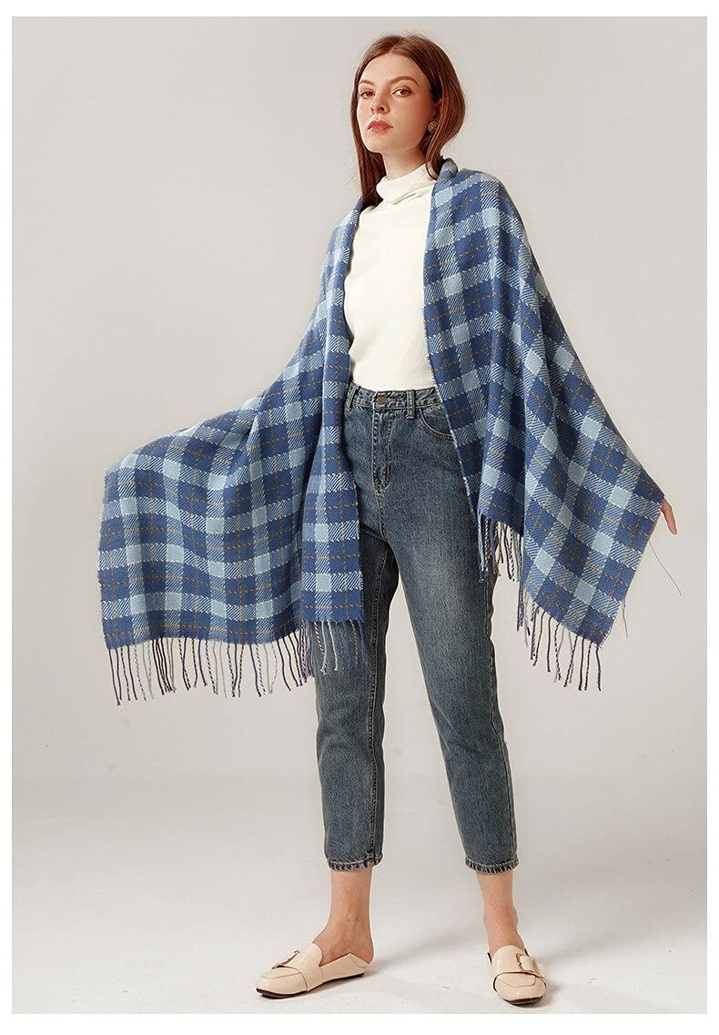 Sciarpa Donna Scialle Uomo Invernale Sciarpa Invernale da Donna Sciarpe Scozzesi Nere Calde in Stile Coreano Womans