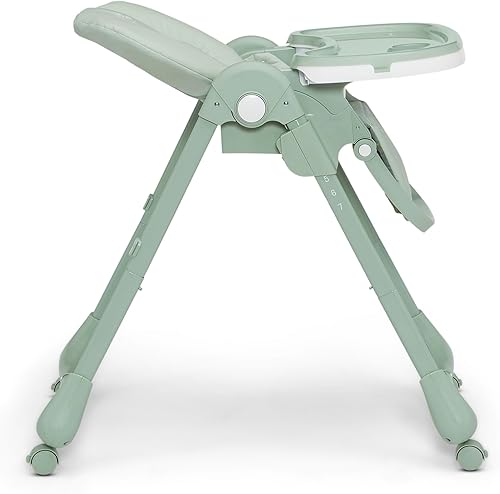 Miniatura 13 de Little Folks by Delta Children - Silla alta SlimFold 2 en 1 para bebés y niños pequeños, color verde salvia