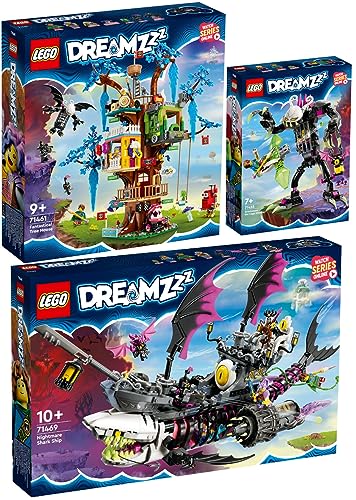 LEGO DreamZzz 3 en 1: 71469 Tiburón Pesadilla, 71461 Casa en el Árbol y 71455 El Guardián (7+ años)
