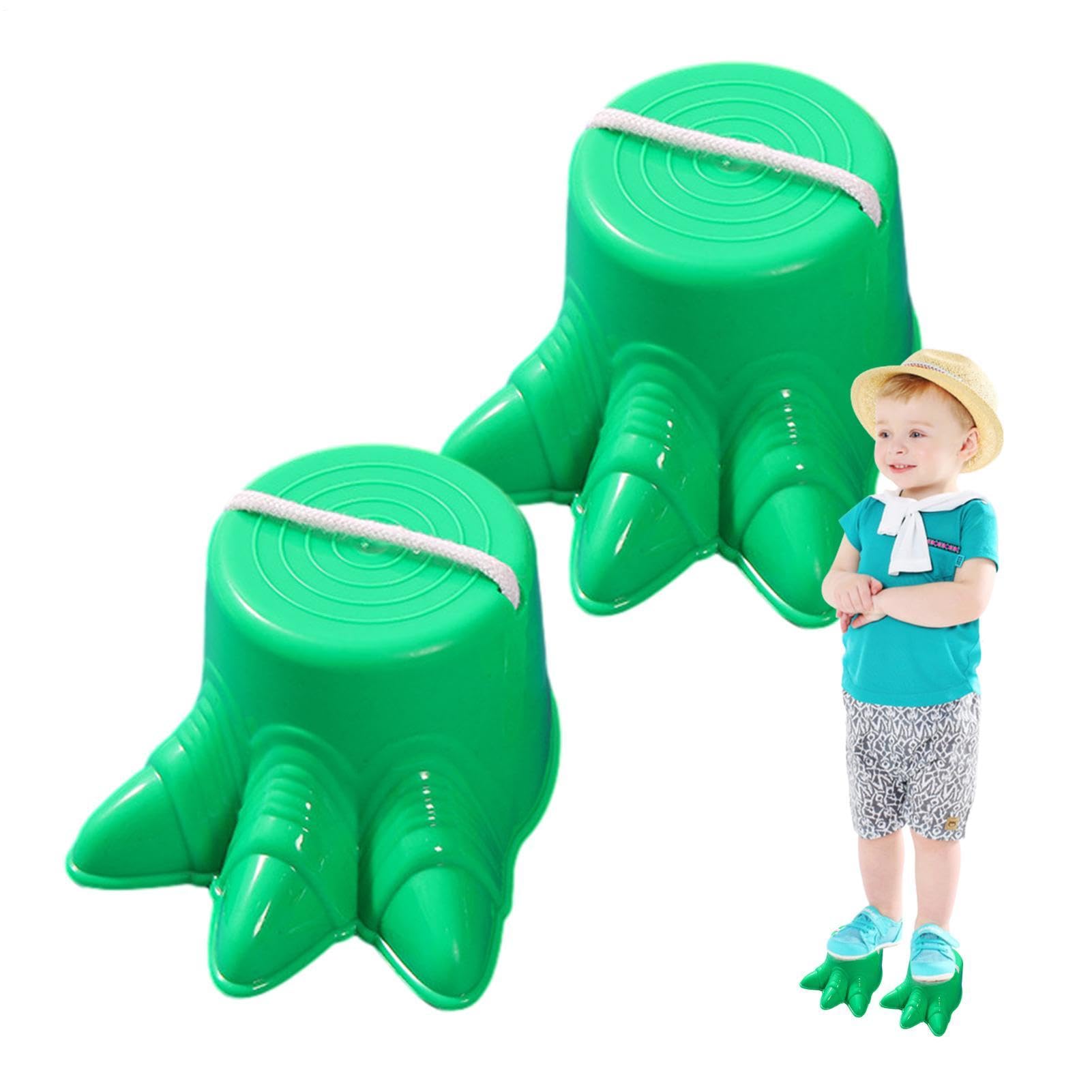 Kids Stilts Anti-Slip Dinosaur Foot Shape Balancing Stilts Walking Cup Toys