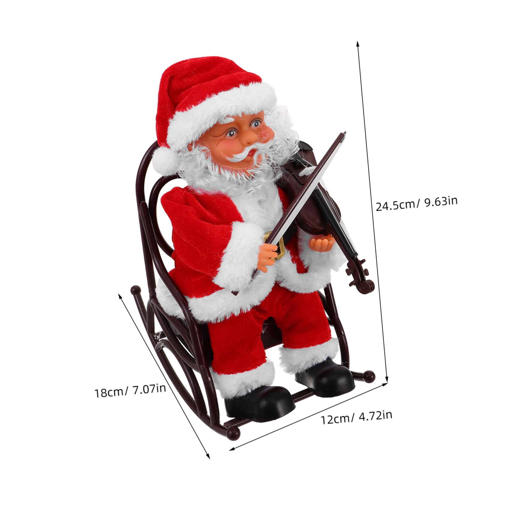 SUPVOX Juguete de Papá Noel Eléctrico con Música para Fiestas Navideñas Figura Decorativa de Papá Noel con Instrumento Musical para Repisa de Mesa