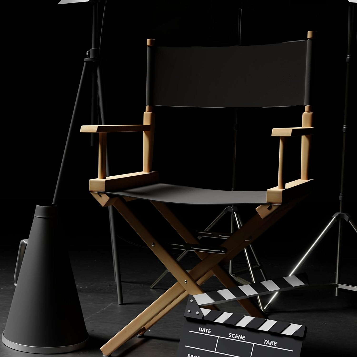 8PCS Elastic Casual Directors Chair Canvas Covers for Folding Directors Stools, Heavy-Duty Black Seat and Backrest Replacement Kit, Without Chairs