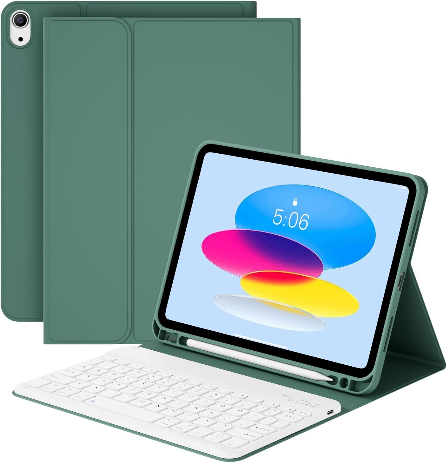 Keyboard Case for iPad (A16) 11th/10th Generation (2025/2022, 11/10.9 Inch), Smart Magnetic Detachable Wireless Keyboard, Slim Cover with Pen Holder, Auto Wake/Sleep for iPad A16, Pink