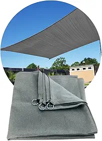 Tela Lona Sombrite 90% 5X3 m Shade Toldo Jardim Pergolado Sombra Garagem Quintal(PRATA/CINZA)
