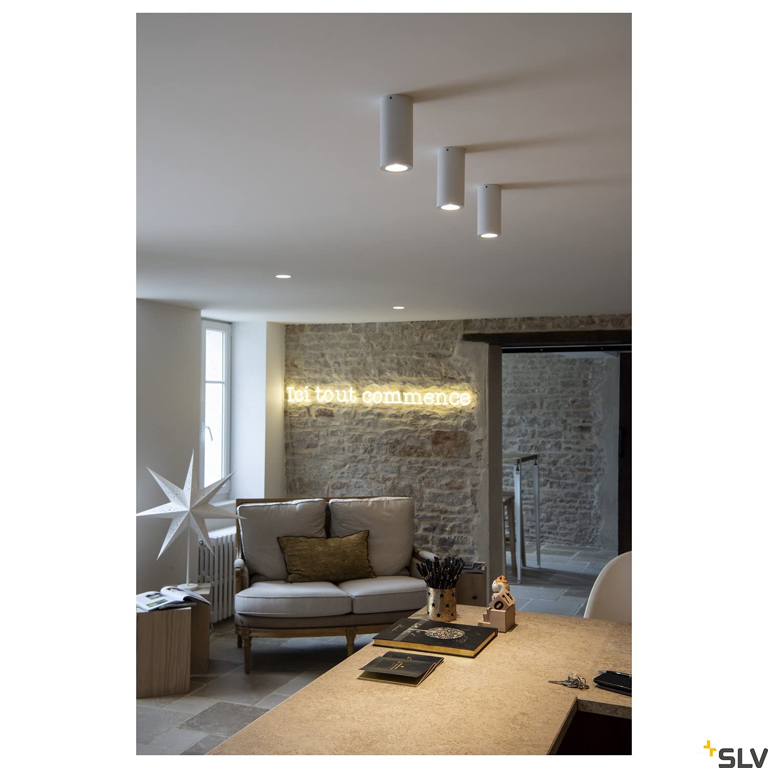 SLV LED Einbau-Strahler HORN-T, rund, schwenkbar | Dimmbare Deckenleuchten, Beleuchtung innen | LED Spots, Fluter, Deckenstrahler, Decken-Lampen, Einbau-Leuchten | einflammig, GU10 QPAR51