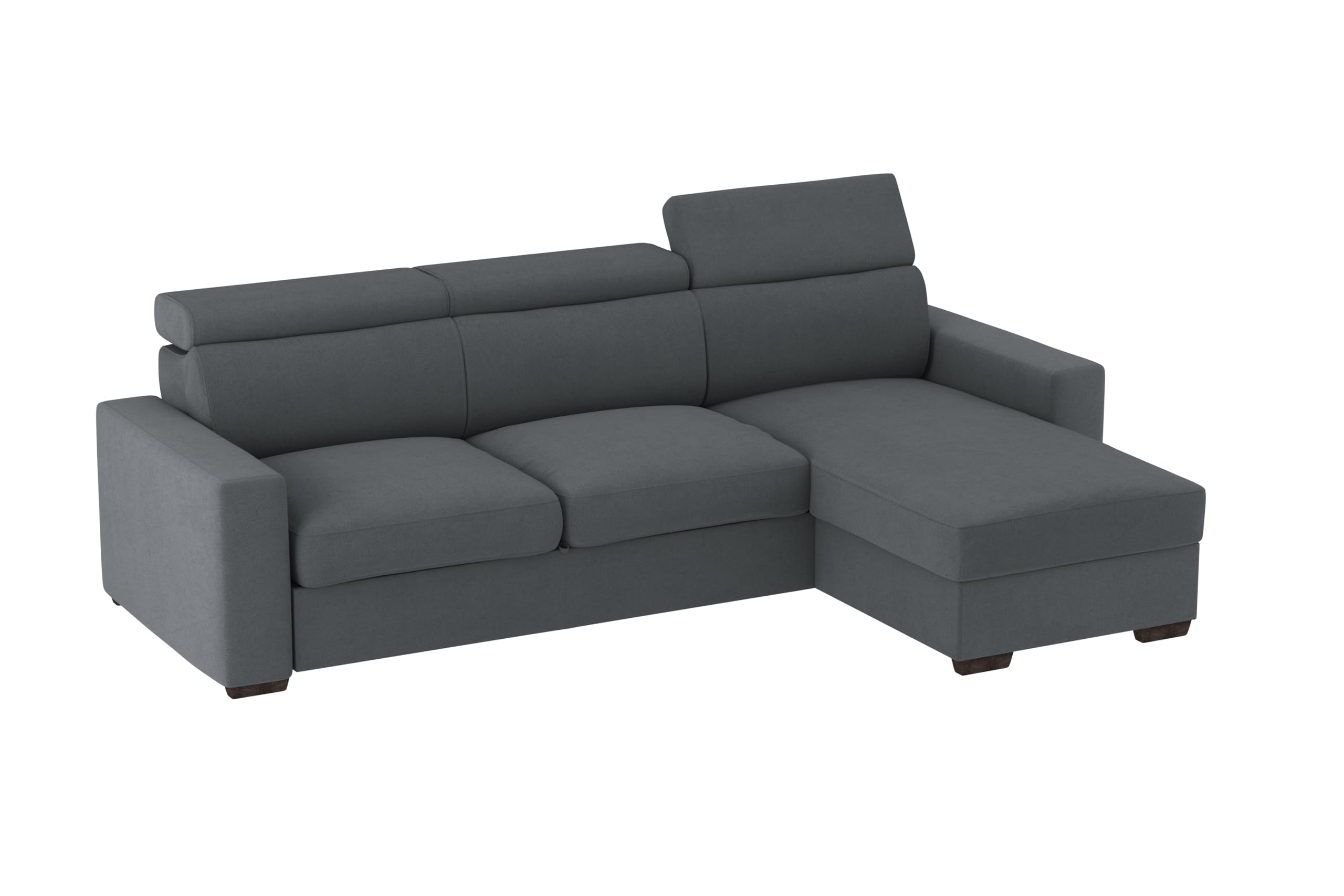 Divano Tirana con Chaise Longue, Colore Cenere 15/23 | 235X159 cm (LxP)