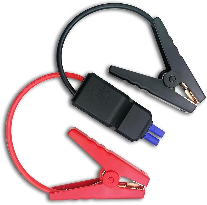 1 PC Car Emergency Battery Jump Cable, EC5 Heavy Duty Jump Starter Replacement Cables with Battery Clamps, EC5 Connector Replacement Alligator Clip, Universal for Most Cars (Red # Black)