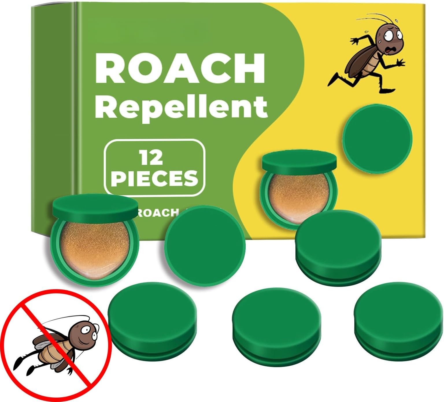 HOGOOD Cockroach Trap Killer, Roach Killer Indoor Home,killer Bait Traps Motel, Pet Friendly for Roach, Ants, Spiders, Bugs, Beetles (12