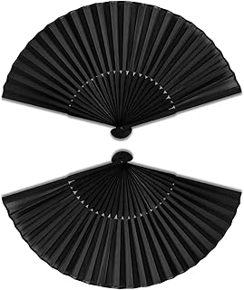 🎁 FREEBIE: Two piece fan black folding fan folding fan folding fan folding fan folding fan folding fan dance party wedding gift DIY d…