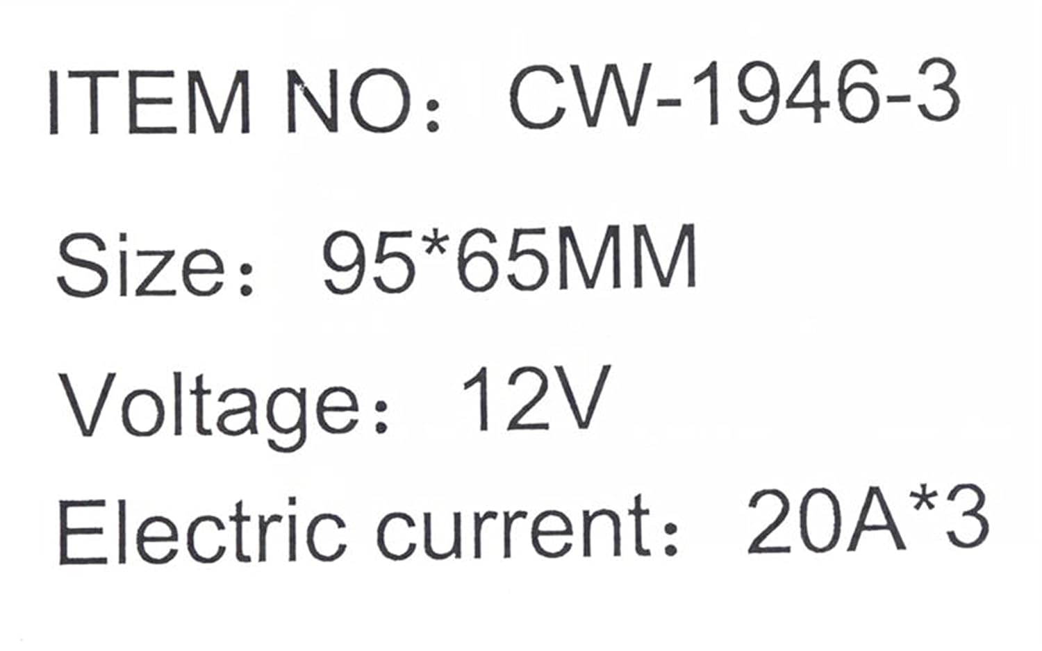 赤色DC12V-20A LEDインジケータースイッチコンビネーションスイッチカーボンファイバー表面パネル