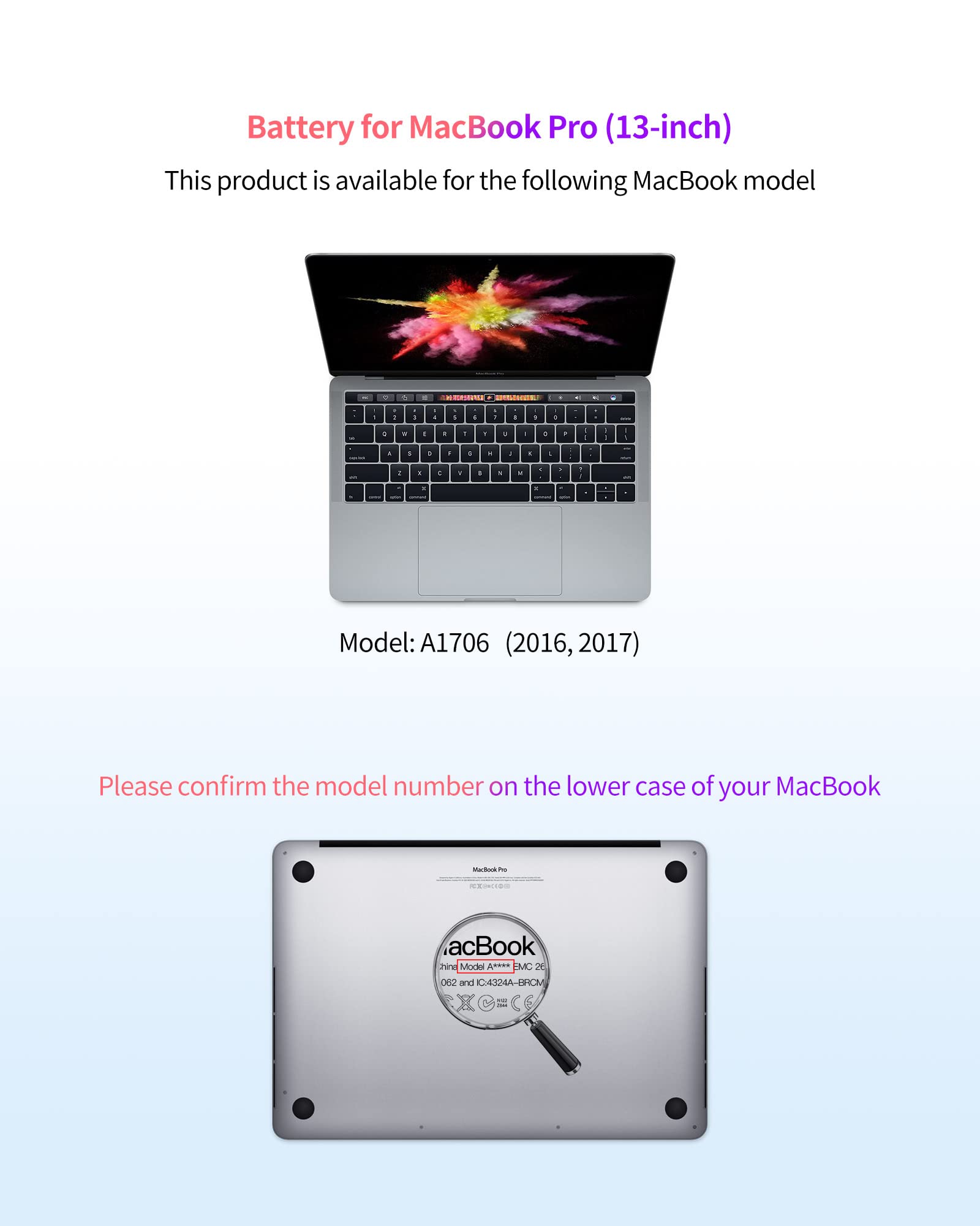 Amazon.com: ASMARK Battery Replacement for MacBook Pro A1706 (2016