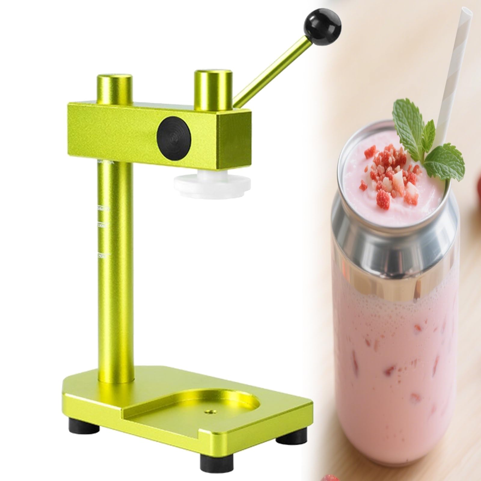 YXZYFPP Manual Can Sealer Machine Commercial Tin Cup Sealer Adjustable Drink Can Seamer Tool for 250ml-700ml Jars for Sealing Height and Diameter 2.01in blue (Green)