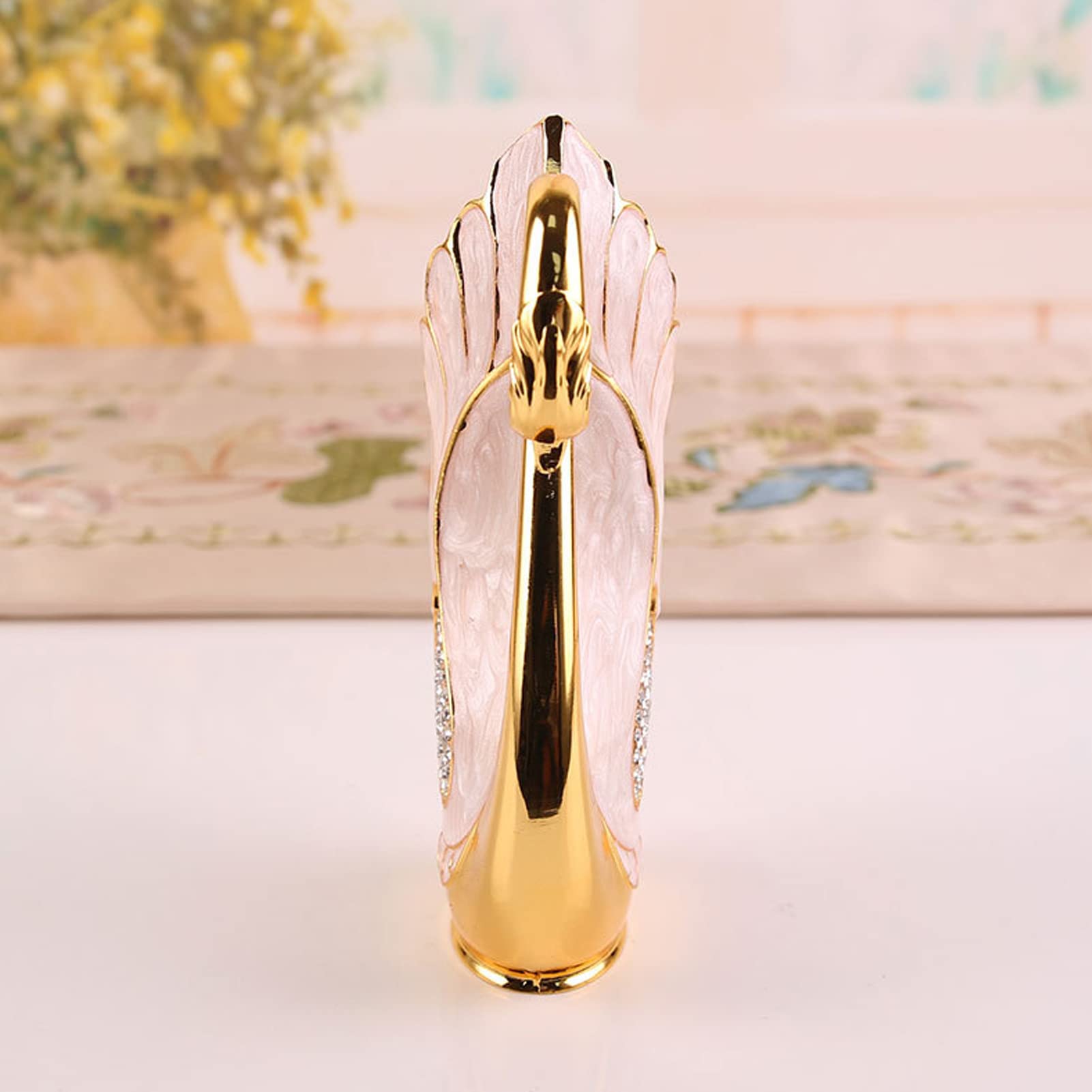 Accessoire Café Design Cadeau Lot 6 Cuillères Café Cygne Or - Cuillères Longues Dessert Et Support élégant Cuillères Dessert Acier Inox