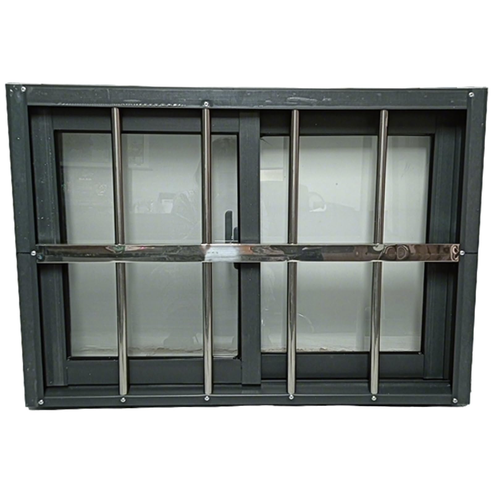 Wtjdccy One Color Mobile Home Basement Window With 4Mm Glass, Sliding Window With Anti Theft Bars, Aluminum Frame, Suitable For Shed Utility Room(60X60cm/24X24in)