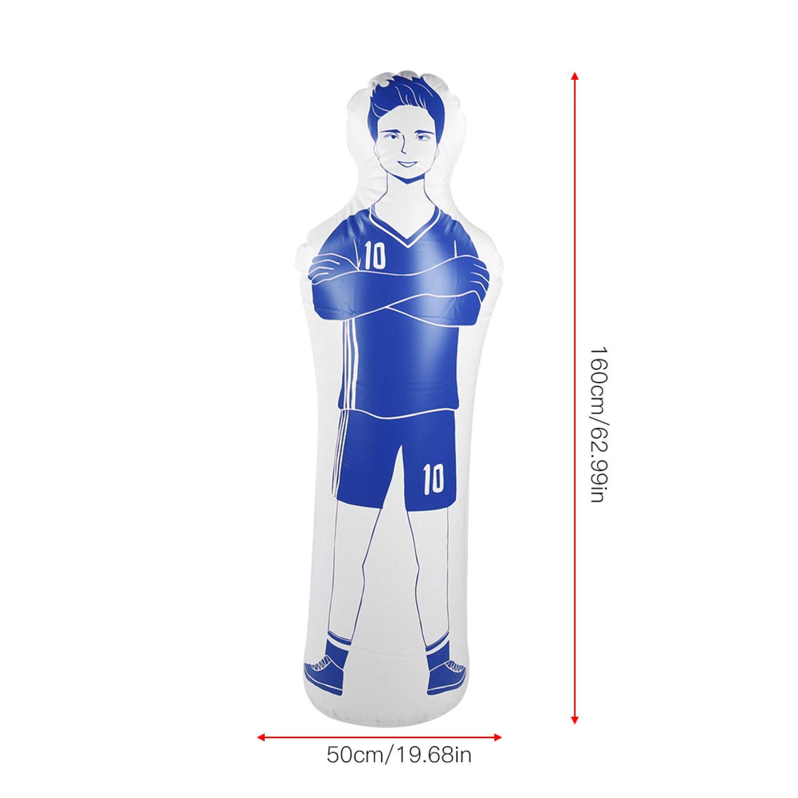 Alomejor Aiuti per la Formazione Gonfiabile di Calcio 0,35 m Sacco da Boxe in PVC Punzonatura Passaggi e Allenamento Allenamento del difensore del Portiere