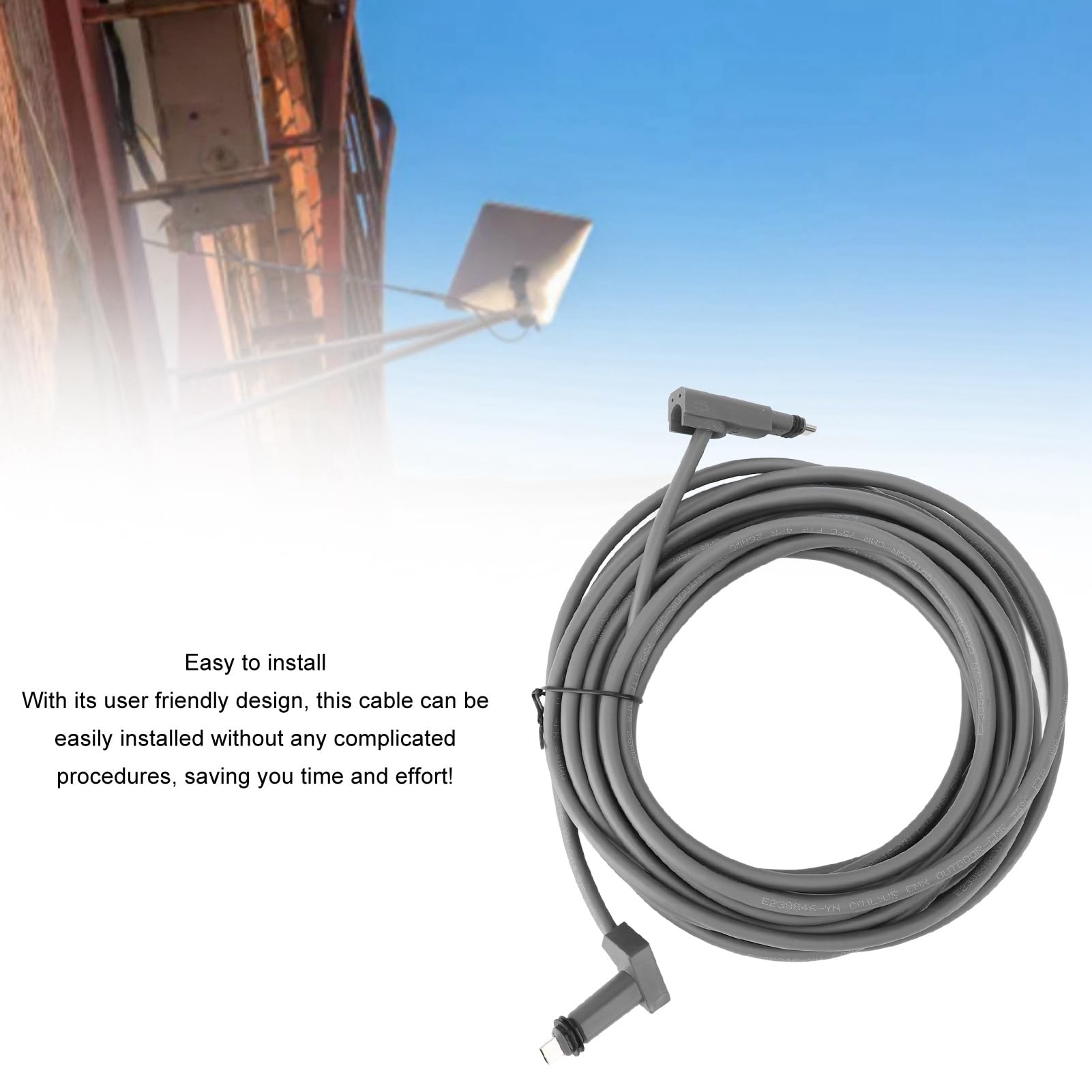 Qcwwy Kit d'extension d'antennes Réseau pour Autres Pièces 'Appareils électroménagers avec Boîte de Câble à Montage Mural pour Routeur Gen 2 actionné Câble Internet par Satellite 75 Pieds étanche
