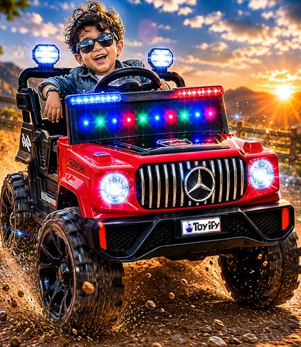 Image of 4x4 Battery Operated Jeep /s for Kids with Parental Control | Baby Ride On Electric Car with RGB Lights, Music & Swing Mode | Rechargeable Battery Car for Kids 2to6 Years