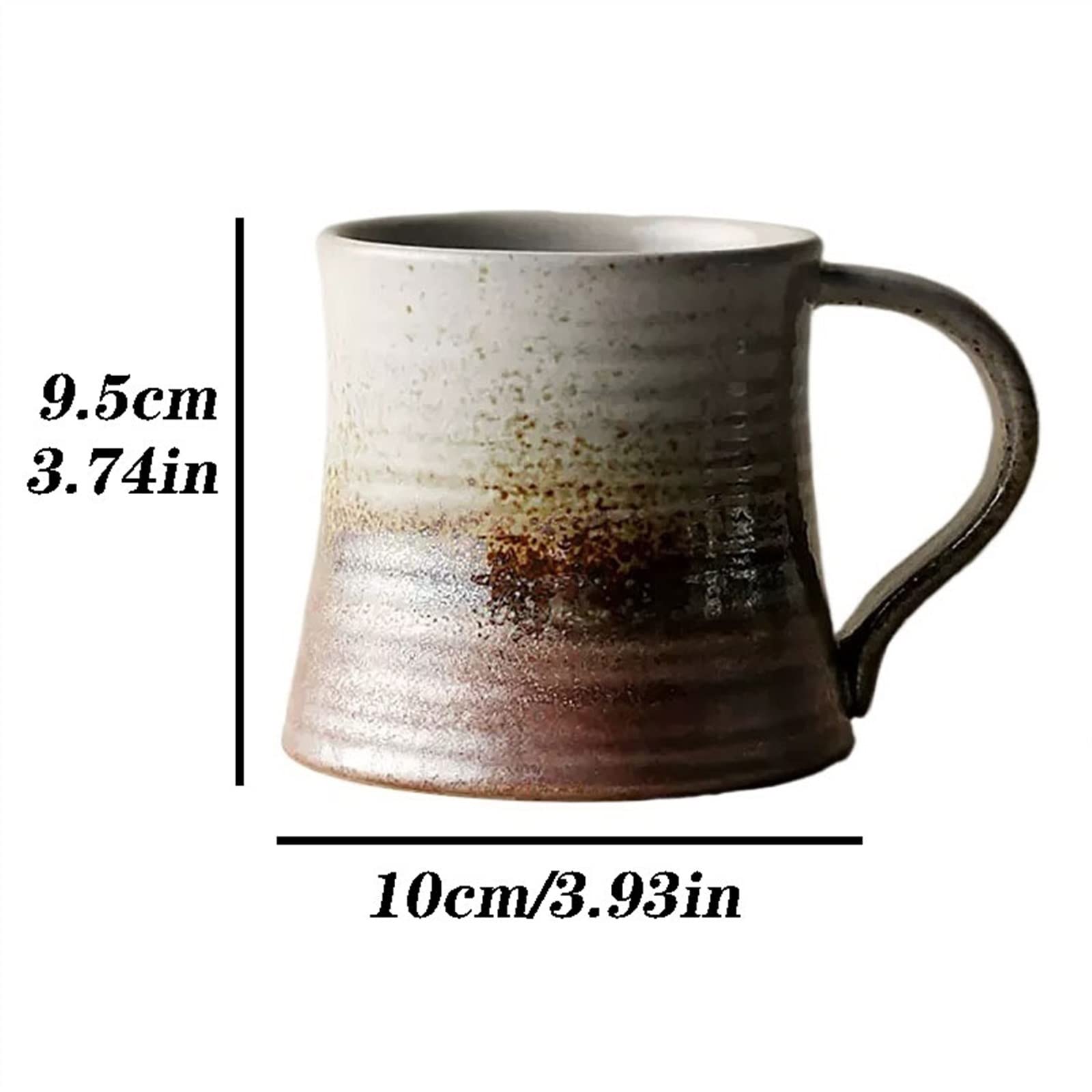 Tasse Becher Keramikbecher, Retro Einfache Haushaltskaffeetasse Teetasse Ofentechnologie Trinkbecher Kaffeetassen (Color : B)