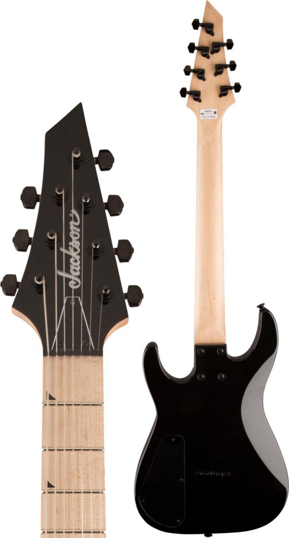 Jackson Edizione Speciale JS22-7 DKA-M Dinky Chitarra Elettrica 7 Corde, Humbucker ad Alto Output, 24 Tasti, Ponte Hard-Tail, Nero Lucido