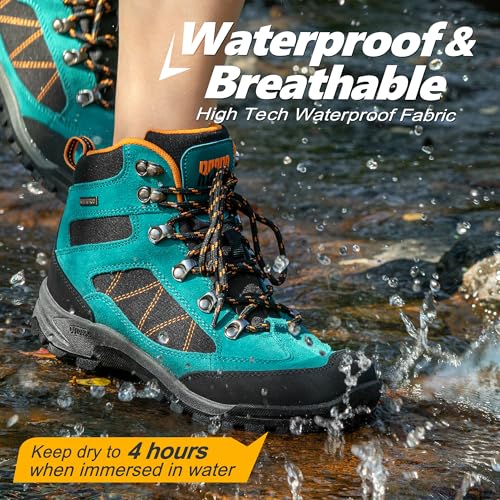 Image of R CORD Hiking Boots Women Waterproof Womens Hiking Boots for Outdoor Trekking Camping Trail Outdoor Hiking Shoes for Women
