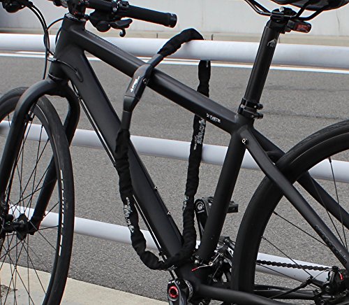 Crops Rydeen Pro Bike Chain Lock Bicycle Chain Lock Japanese Designed Hardened Metal Heavy Duty With Key 43” (1.1M) #TOP1