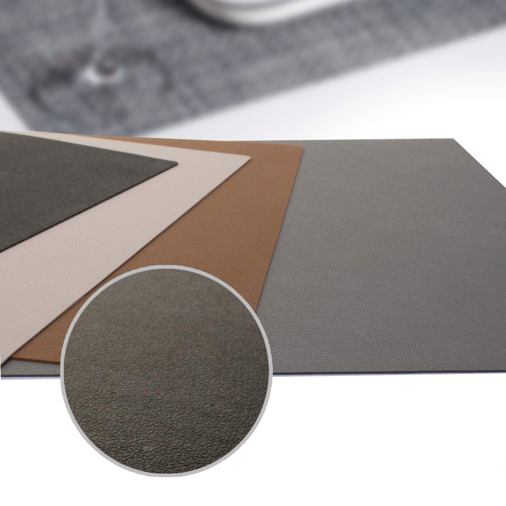ME.FAN Silikon-Tischset (45,7 x 31,7 cm), hitzebeständig, dick, rutschfest, schmutzabweisend, rutschfest, waschbar, wiederverwendbar, Set aus 4 Stück Geschirr 17.7'' x 12.6" (45cmx 32cm) dunkelgrau
