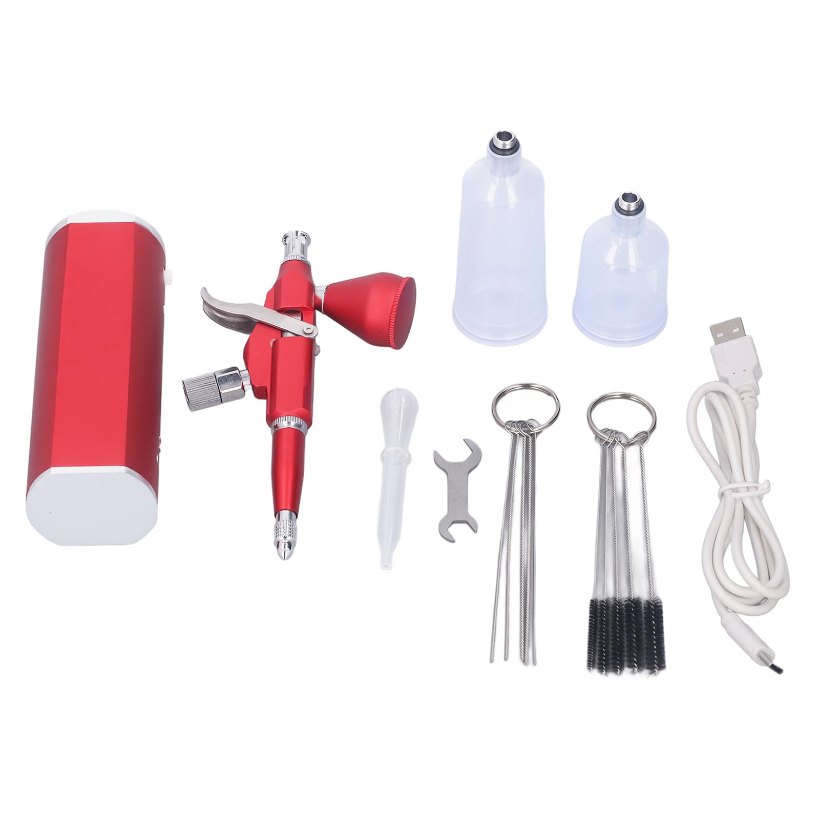Fafeicy Mini Airbrush Kit, Aluminium Legierung Handheld Airbrush Pistole,