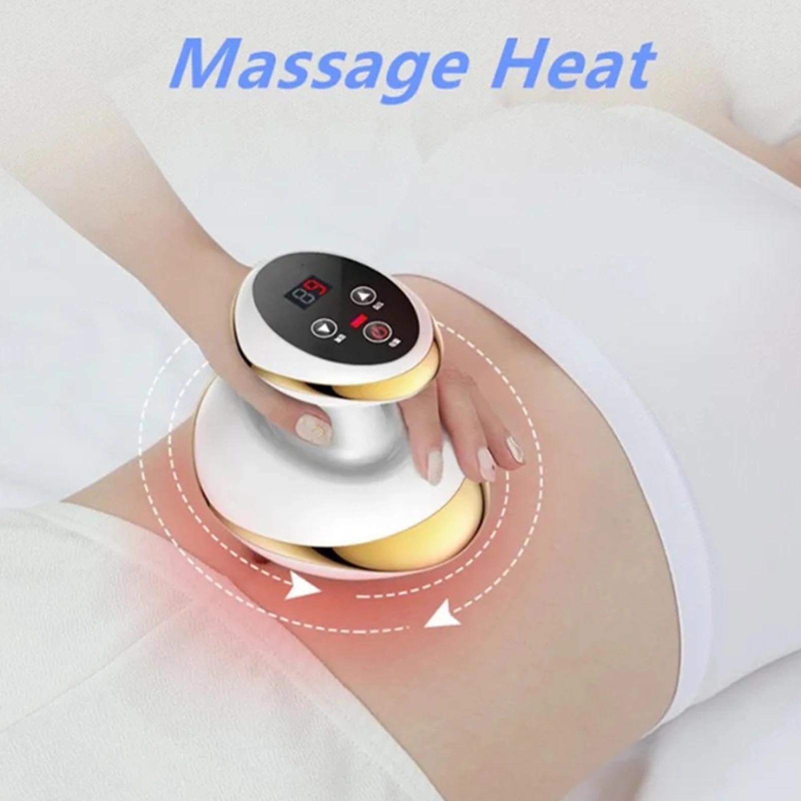 vacuvia cellulite massager,masajeador anticelulitico reductor,con Luz Roja y Calor, Reduce la Apariencia de Celulitis, Portátil y Recargable ﻿(A)