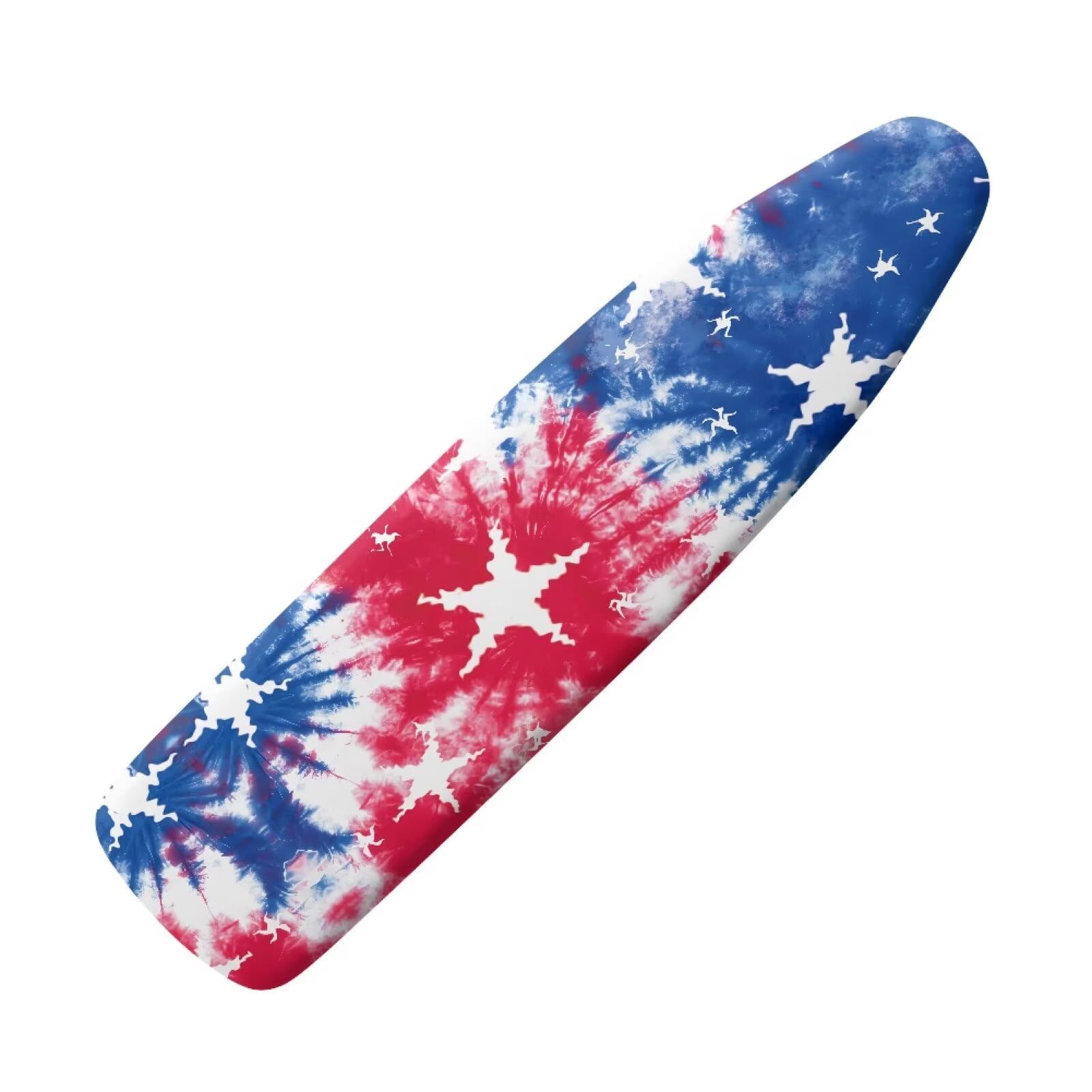 Drnuikhe American Flag Tie-Dye Prints Easy Installation 14 x 45 Ironing Board Covers Elastic Edge & Nylon Buckle Straps Fasteners, Suitable for Most Iron Board, Stain Resistant Protective Cover