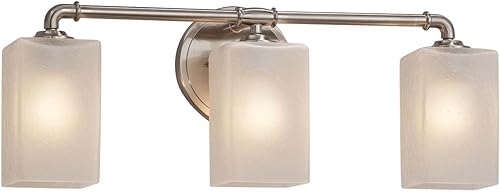 Justice Design FSN-8463-15-FRCR-NCKL - Barra de baño (níquel cepillado, 9 x 23,75 x 5,7 pulgadas)