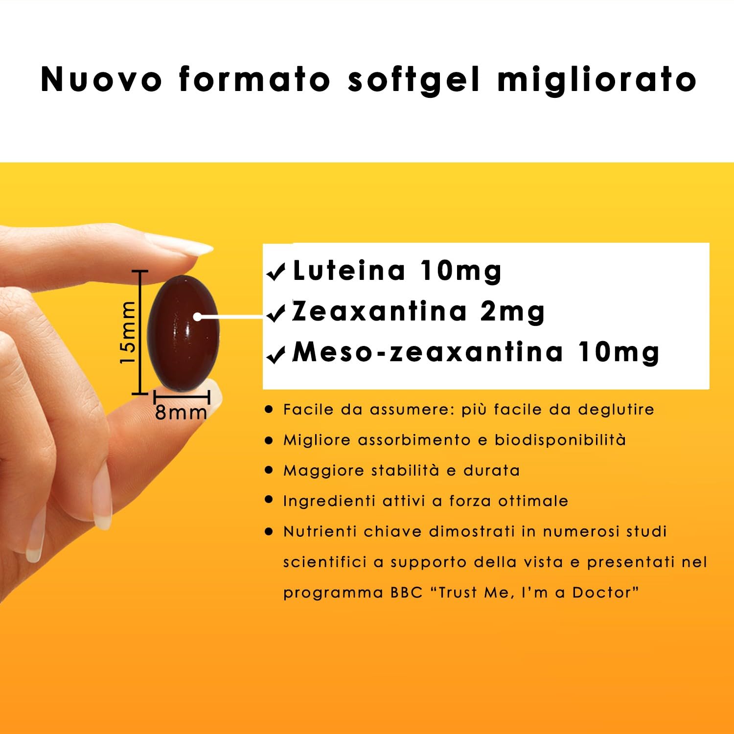 Vision Defender MAC Vitamine per gli Occhi – Carotenoidi Tripli: Luteina 10mg, Zeaxantina 2mg & Meso-Zeaxantina10 mg – Supporto Vista & Salute Oculare – 90 Capsule – Prodotto nel Regno Unito