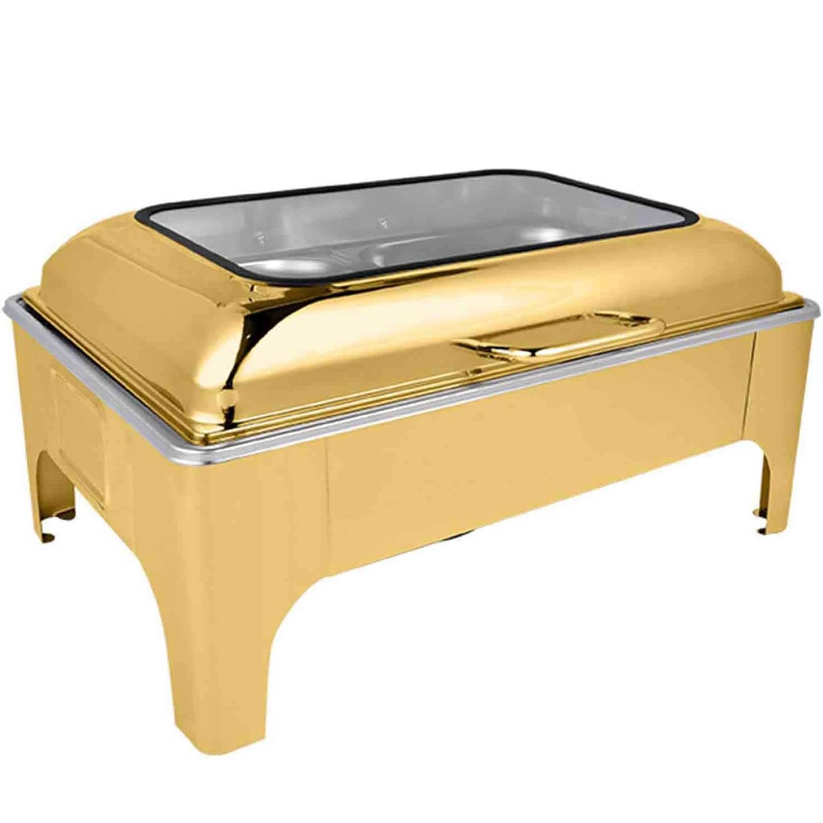 JKJZSALJ Chafing Dish Buffet Food Warmer, 9L Stainless Steel With Lids And Pans, Square Heat Preservation Stove For Catering, Parties, Weddings