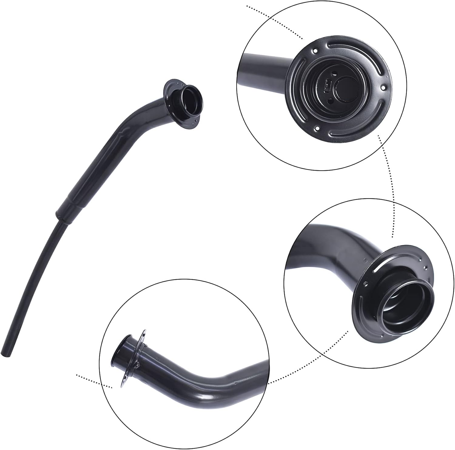 GXYWADY Fuel Tank Hose Fuel Gas Tank Filler Neck Tube Pipe Replacement for 1987-1996 F150 / 1987-1997 F250 / 1990-1997 F350 Replaces E7TZ9034B Black