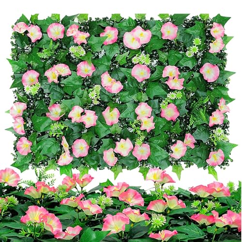 Paneles De Seto Artificial, Muros De Césped Resistentes A Los Rayos UV, Vallas Y Pantallas For Crear Privacidad, Ideales For Interiores Y Decoración De Bodas(Pink,20 Pack)