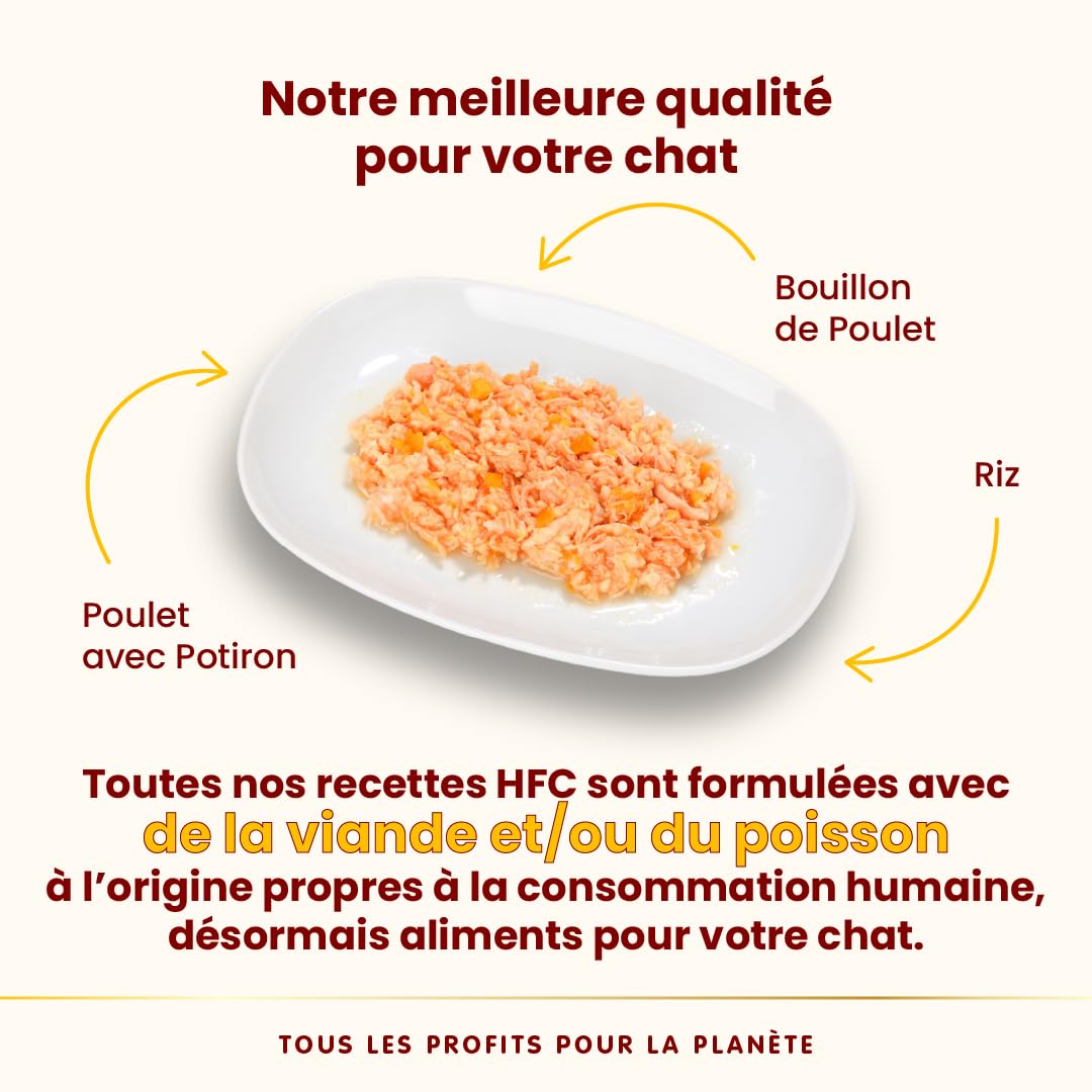 almo nature HFC Natural Aliments Humides pour Chats – Recettes Assorties au Poulet – 70g, Lot de 6